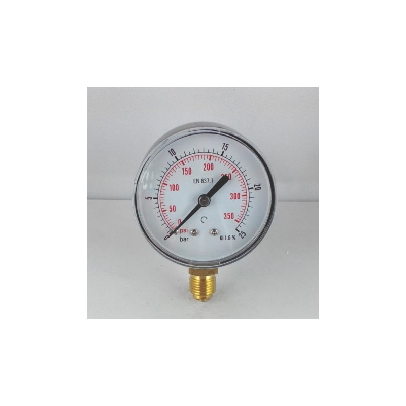 Manometro GR63 0/25 bar attacco rad G1/4serie LX