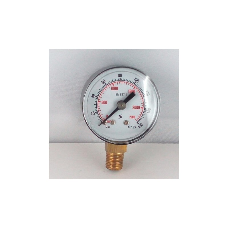 Manometro GR63 0/160bar attacco rad G1/4serie LX