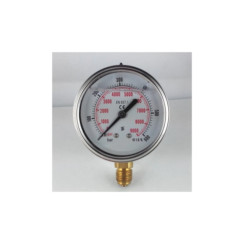 Manometro GR63 0/600bar attacco rad G1/4serie LX