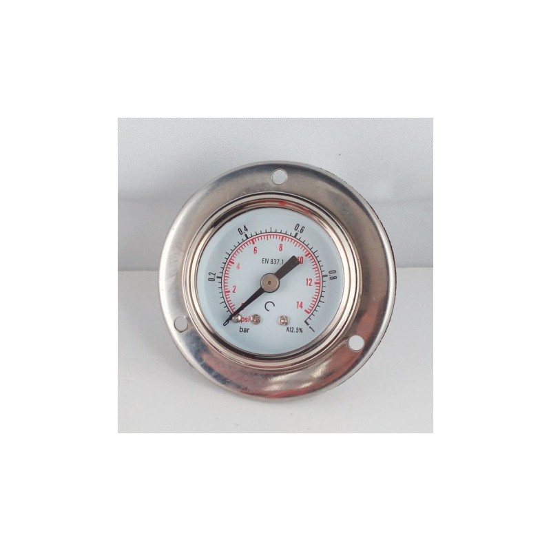 Manometro GR63 0/1bar attacco flang G1/4serie LX
