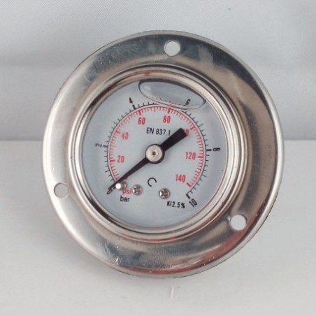 Manometro GR63 0/10bar attacco flang G1/4serie LX