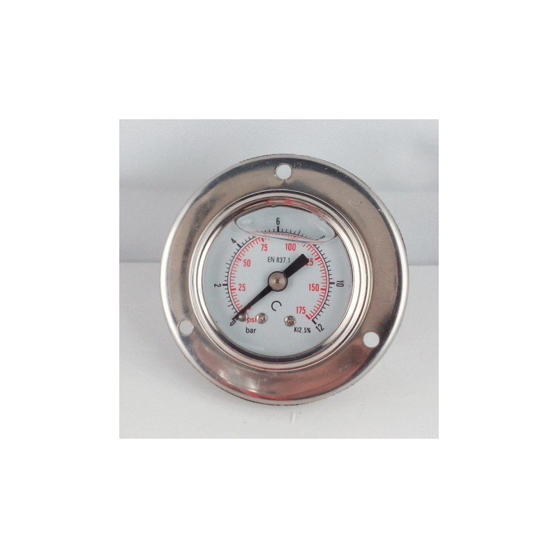 Manometro GR63 0/12bar attacco flang G1/4serie LX