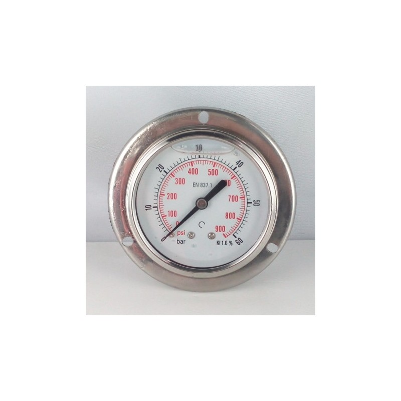 Manometro GR63 0/60bar attacco flang G1/4serie LX