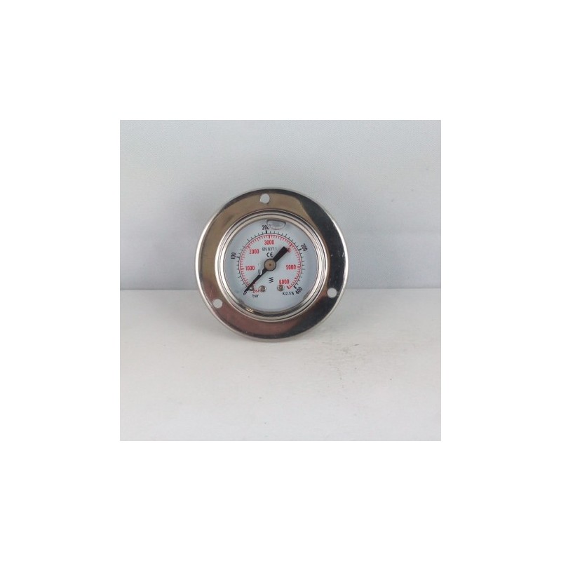 Manometro GR63 0/400bar attacco flang G1/4serie LX