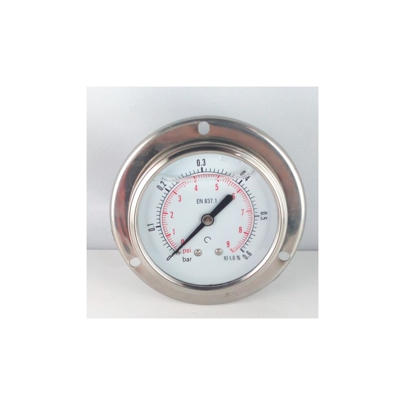 Manometro GR63 0/0.6bar attacco flang G1/4serie LX