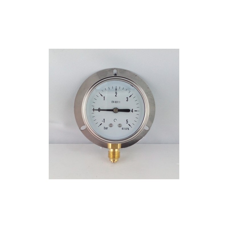 Manometro GR63 -1/+5bar attacco rad G1/4serie LX