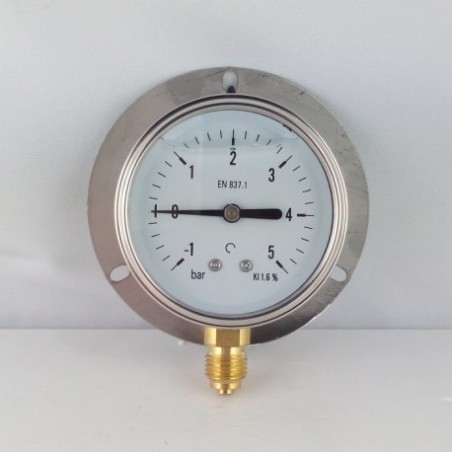 Manometro GR63 -1/+5bar attacco rad G1/4serie LX