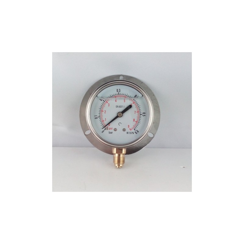 Manometro GR63 0/0.6bar attacco rad G1/4serie LX