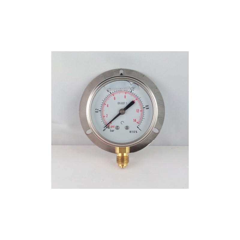 Manometro GR63 0/1bar attacco rad G1/4serie LX