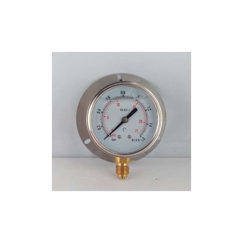 Manometro GR63 0/1,6bar attacco rad G1/4serie LX