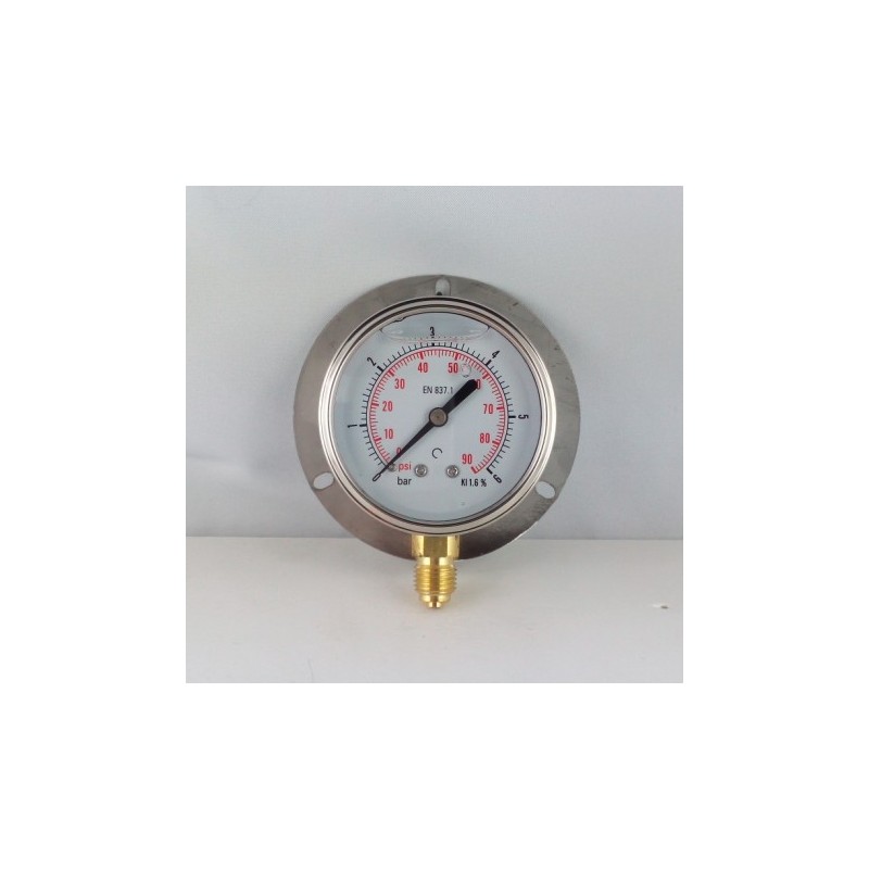 Manometro GR63 0/6bar attacco rad G1/4serie LX