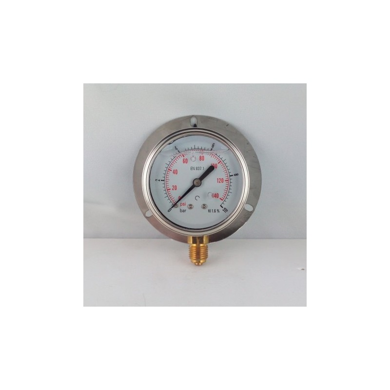 Manometro GR63 0/10bar attacco rad G1/4serie LX