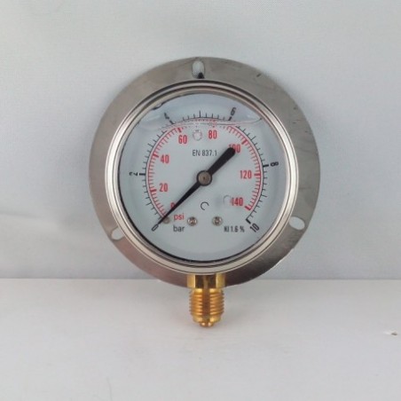 Manometro GR63 0/10bar attacco rad G1/4serie LX
