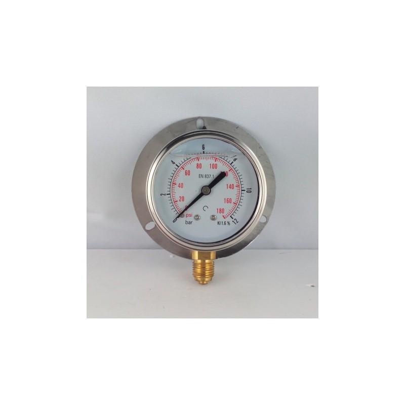 Manometro GR63 0/12bar attacco rad G1/4serie LX