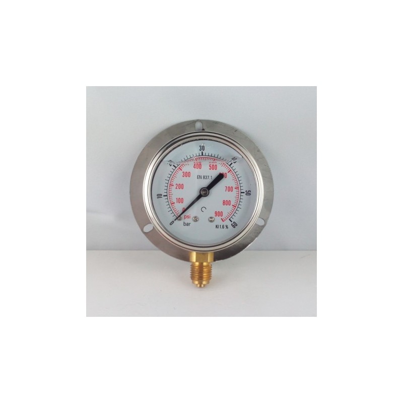 Manometro GR63 0/60bar attacco rad G1/4serie LX