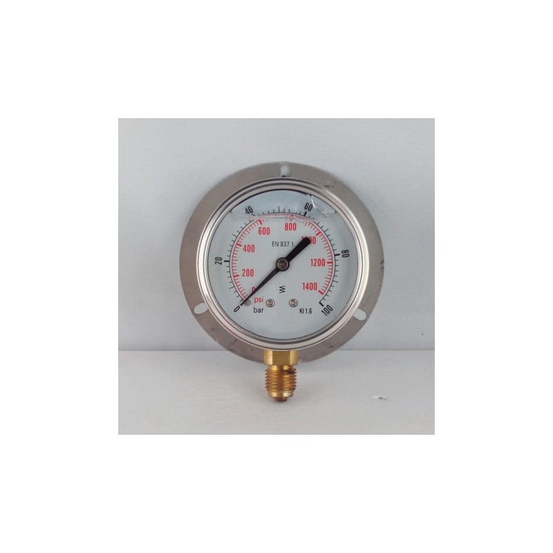 Manometro GR63 0/100bar attacco rad G1/4serie LX