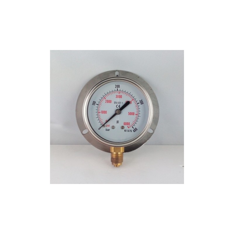 Manometro GR63 0/400bar attacco rad G1/4serie LX