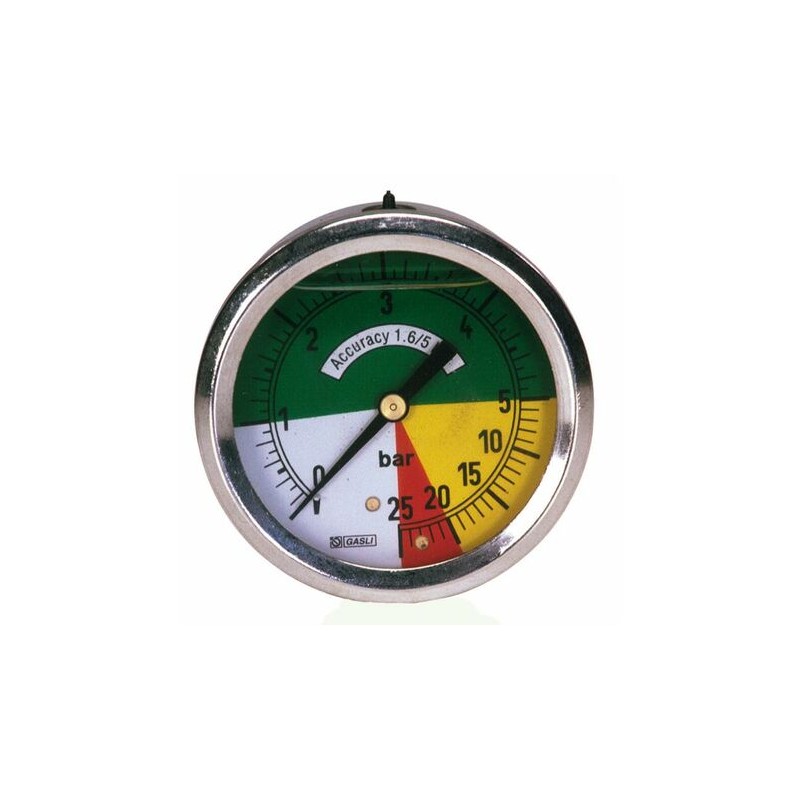 Manometro GR63 0/25bar attacco rad G1/4serie LX isometrici