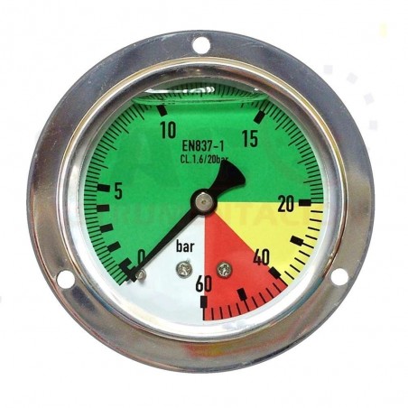 Manometro GR63 0/60bar attacco rad G1/4serie LX isometrici