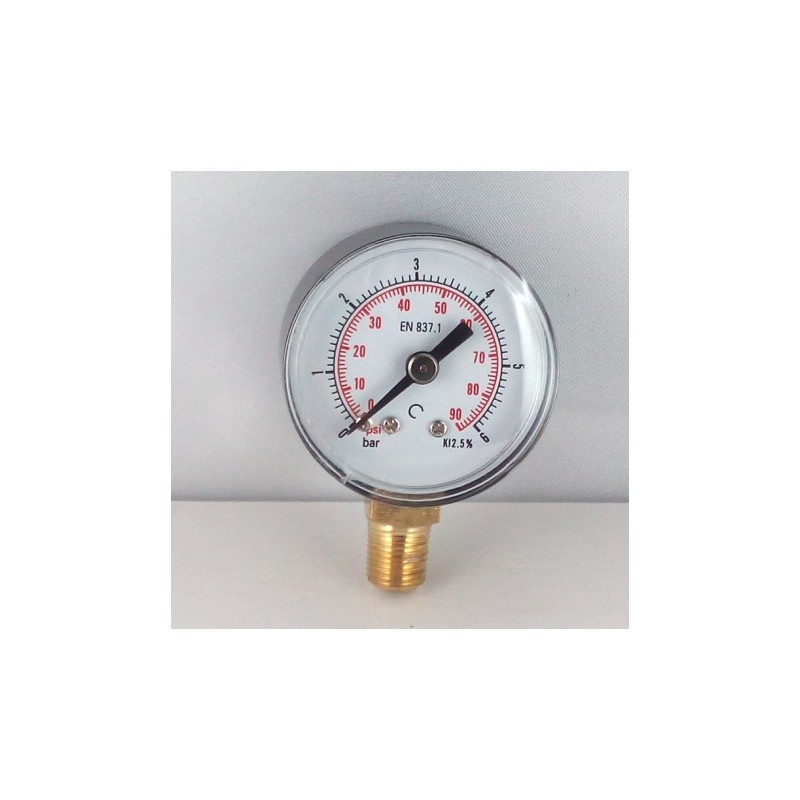 Manometro GR40 0/6bar attacco rad G1/8serie MI