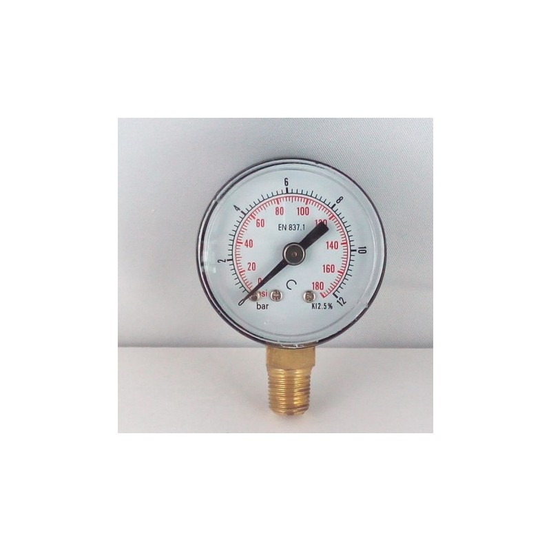 Manometro GR50 0/12bar attacco rad G1/4serie MI