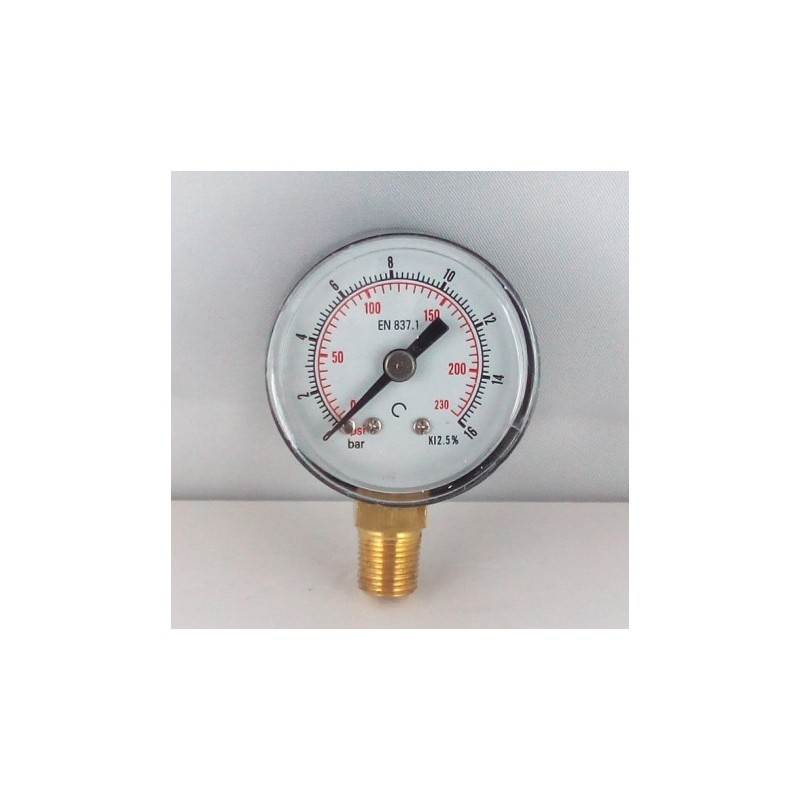 Manometro GR50 0/16bar attacco rad G1/4serie MI