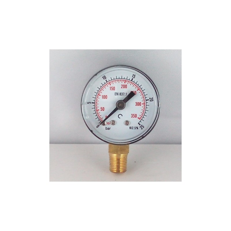 Manometro GR50 0/25bar attacco rad G1/4serie MI