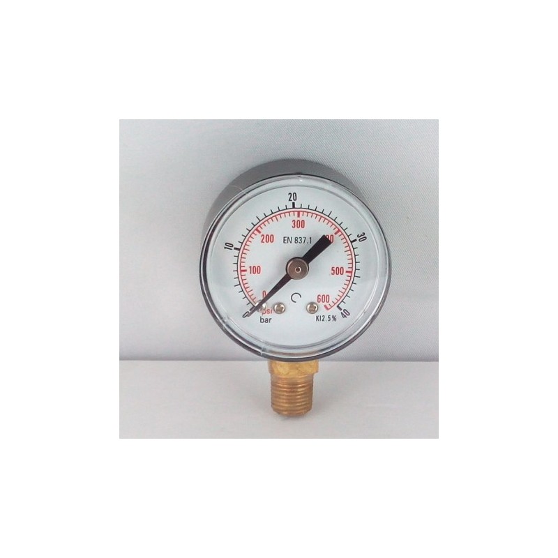 Manometro GR50 0/40bar attacco rad G1/4serie MI