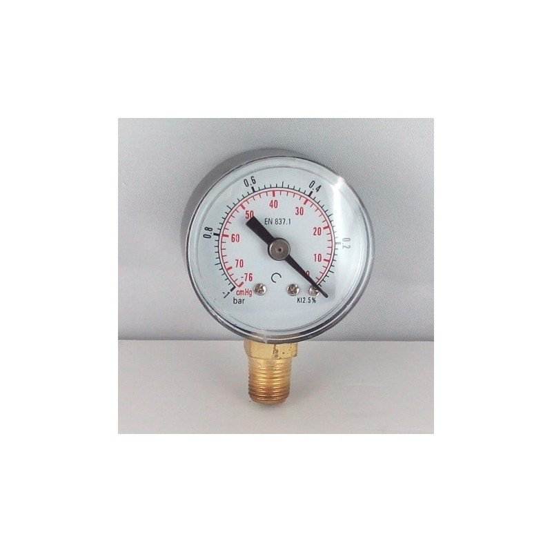 Manometro GR63 -1/0bar attacco rad G1/4serie MI