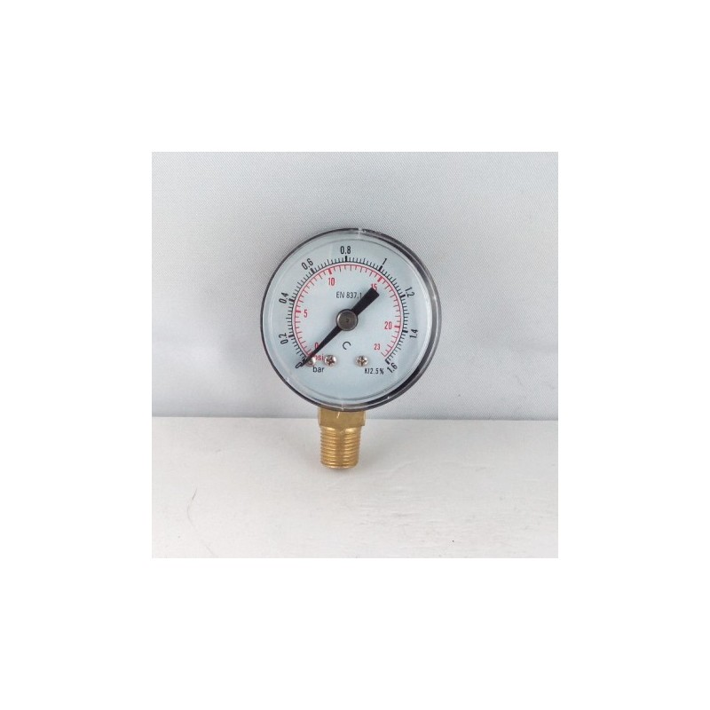 Manometro GR63 0/1,6bar attacco rad G1/4serie MI