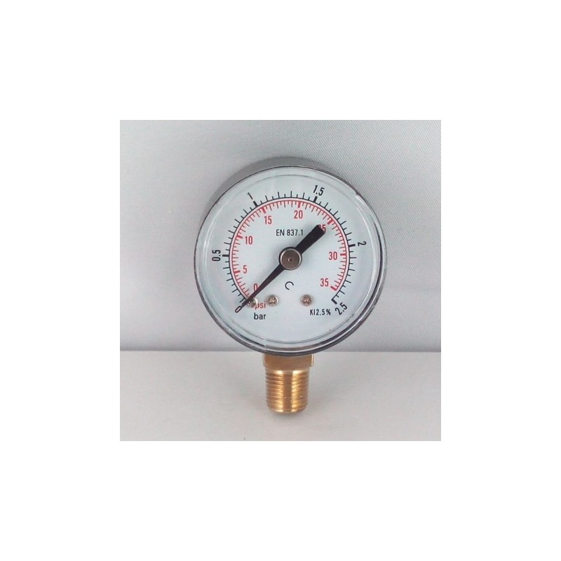 Manometro GR63 0/2,5bar attacco rad G1/4serie MI