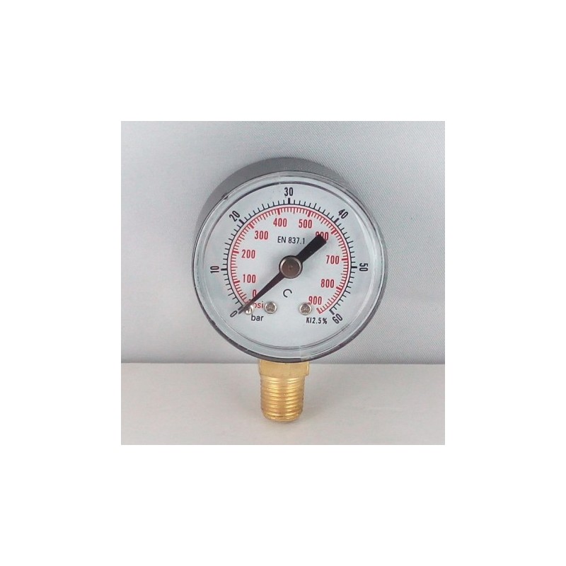 Manometro GR63 0/60bar attacco rad G1/4serie MI
