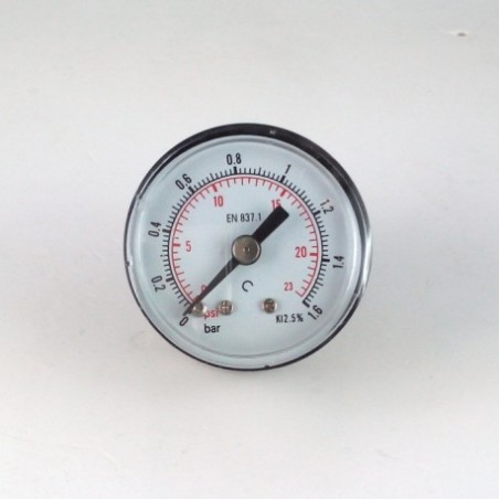 Manometro GR63 0/1,6bar attacco post G1/4serie MI