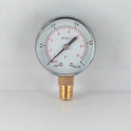Manometro GR50 0/1bar attacco rad G1/4serie MF MG