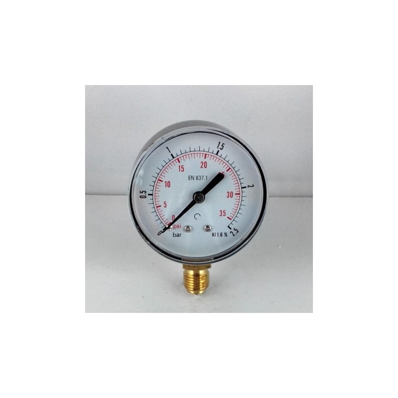 Manometro GR63 0/2,5bar attacco rad G1/4serie MF MG