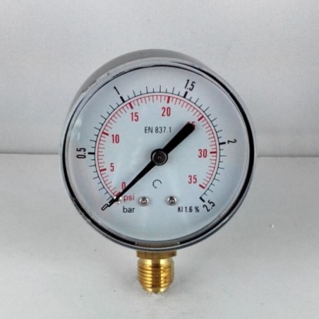 Manometro GR63 0/2,5bar attacco rad G1/4serie MF MG