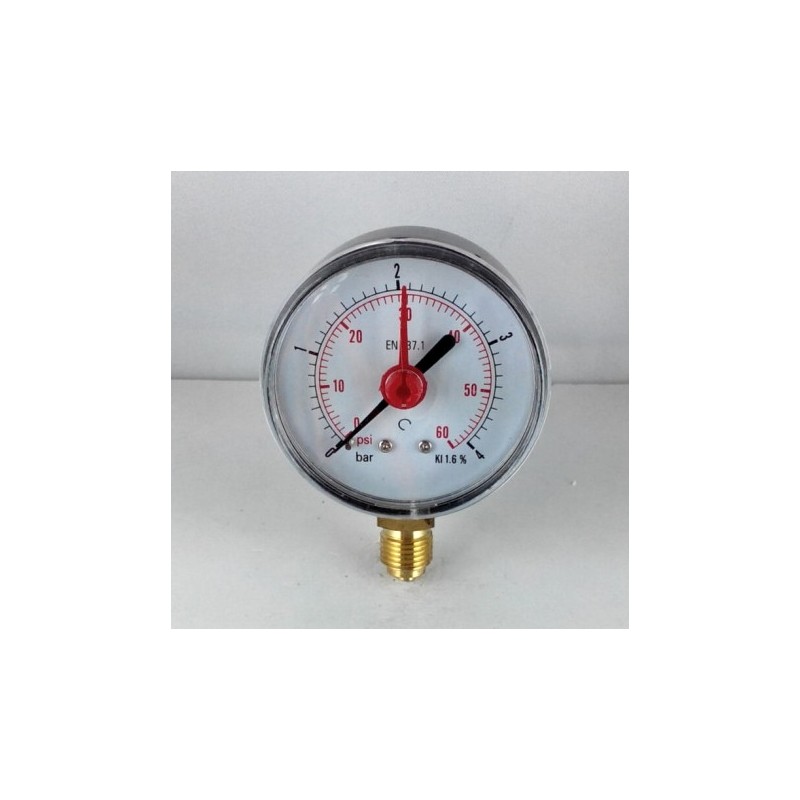 Manometro GR63 0/4bar attacco rad G1/4serie MF MG