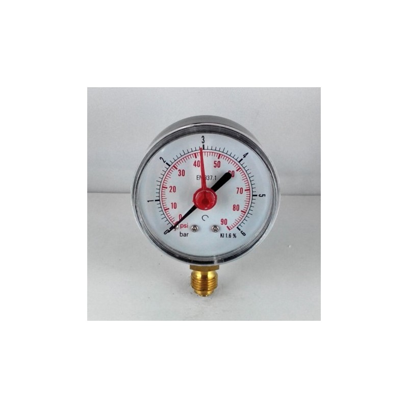 Manometro GR63 0/6bar attacco rad G1/4serie MF MG