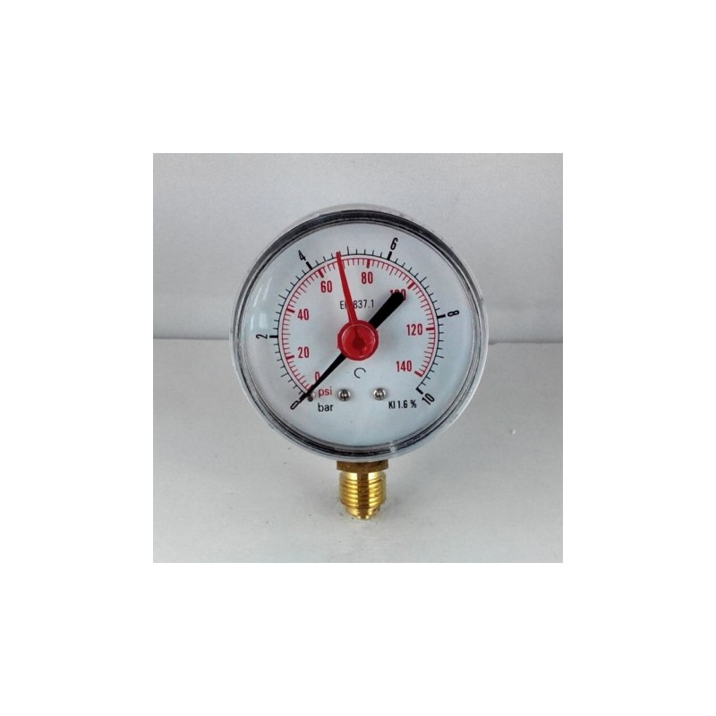 Manometro GR63 0/10bar attacco rad G1/4serie MF MG