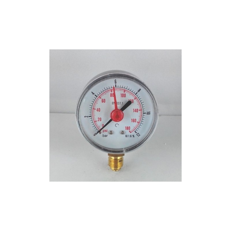 Manometro GR63 0/12bar attacco rad G1/4serie MF MG
