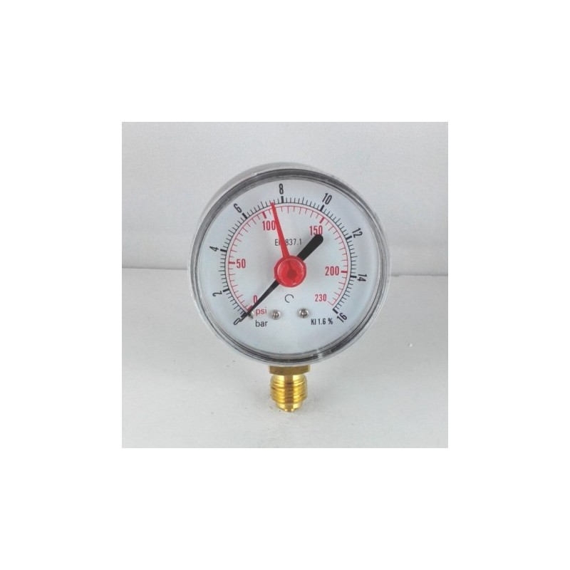 Manometro GR63 0/16bar attacco rad G1/4serie MF MG