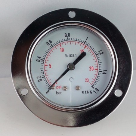 Manometro GR63 0/1,6bar attacco post G1/4serie MF MG