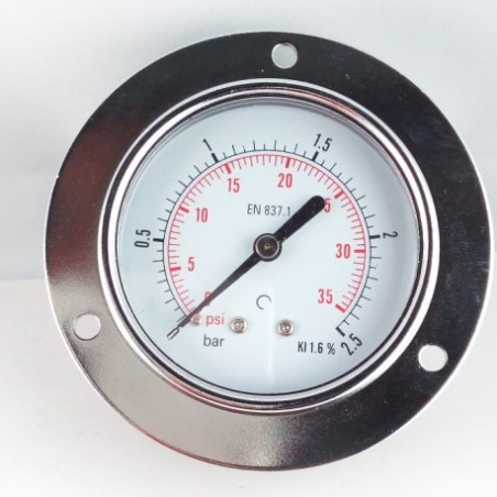 Manometro GR63 0/2,5bar attacco post G1/4serie MF MG
