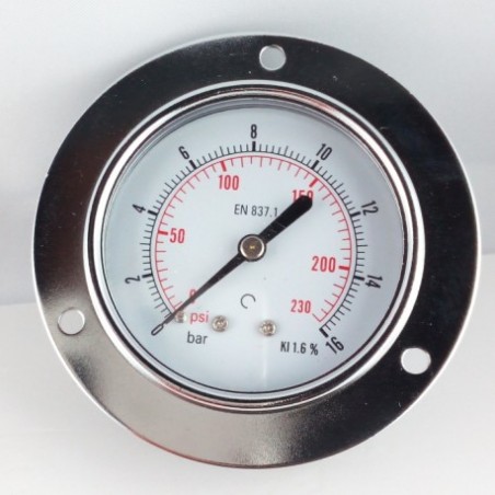 Manometro GR63 0/16bar attacco post G1/4serie MF MG